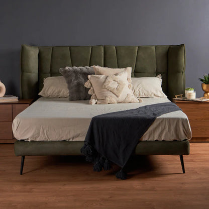Cama Chicago King Verde Olivo