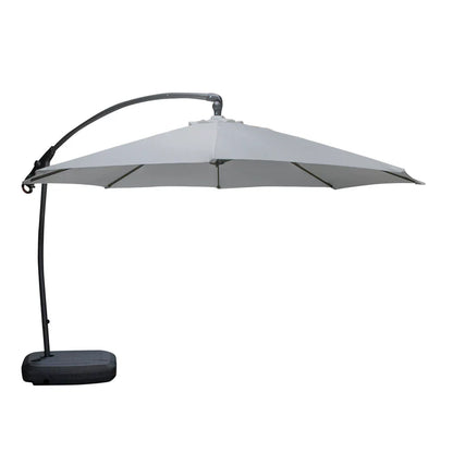 Sombrilla Hanna gris claro con base
